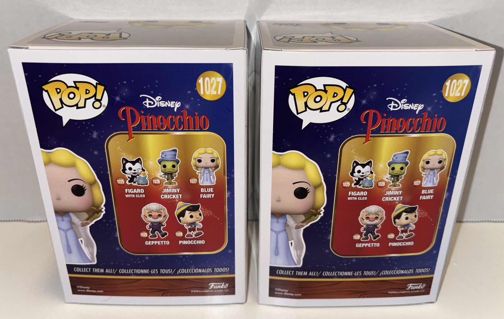 Photo 1 of NEW FUNKO POP! DISNEY VINYL FIGURE 2-PACK, PINOCCHIO #1027 BLUE FAIRY