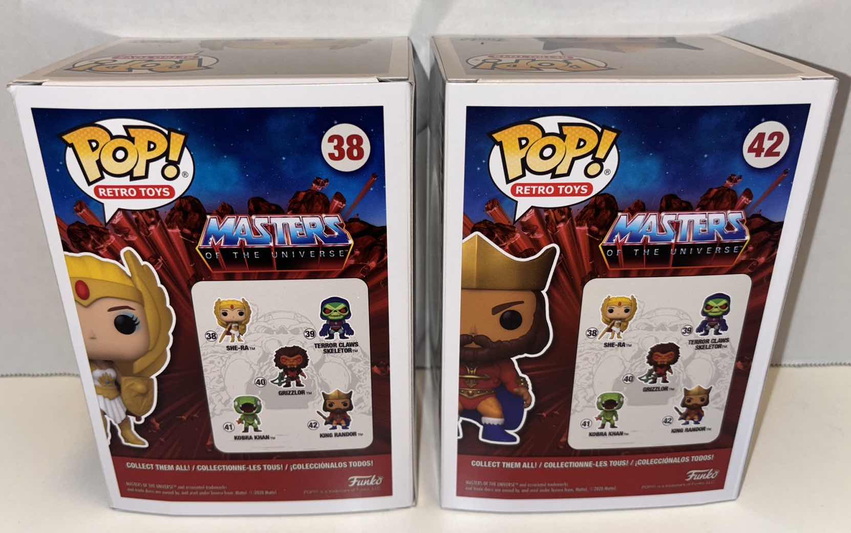 Photo 1 of NEW FUNKO POP! MASTERS OF THE UNIVERSE VINYL FIGURE 2-PACK, #38 SHE-RA & #42 KING RANDOR