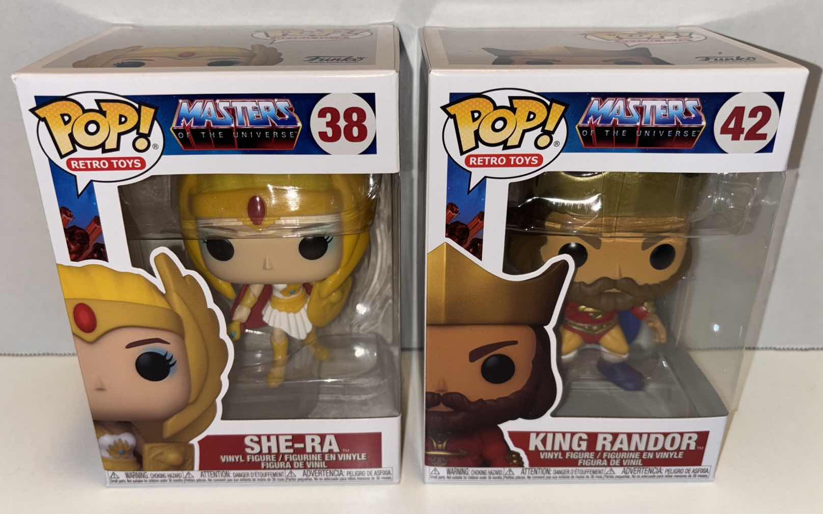 Photo 1 of NEW FUNKO POP! MASTERS OF THE UNIVERSE VINYL FIGURE 2-PACK, #38 SHE-RA & #42 KING RANDOR