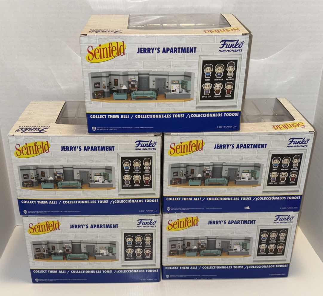 Photo 1 of NEW FUNKO MINI MOMENTS CHASE LIMITED EDITION VINYL FIGURES, SEINFELD JERRY’S APARTMENT 5-PACK (ELAINE, GEORGE, JERRY, KRAMER & UNCLE LEO)