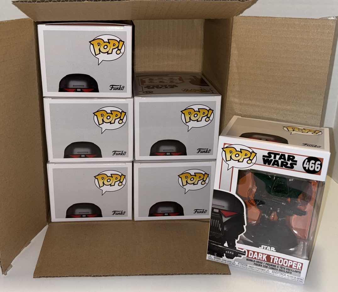 Photo 1 of NEW FUNKO POP! STAR WARS BOBBLE-HEAD VINYL FIGURE 6-PACK, #466 DARK TROOPER