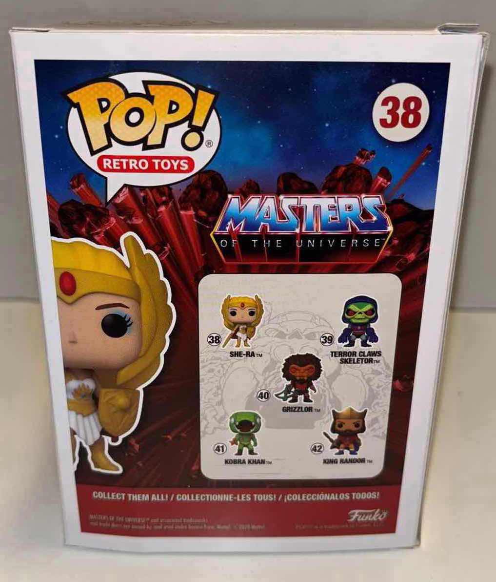 Photo 1 of NEW FUNKO POP! RETRO TOYS VINYL FIGURE 6-PACK, MASTERS OF THE UNIVERSE #38 SHE-RA GLOW IN THE DARK LIMITED EDITION EXCLUSIVE SPECIALTY SERIES (3) & #38 SHE-RA (3)