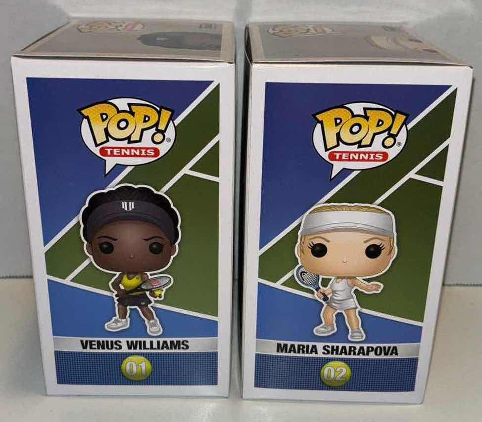 Photo 1 of NEW FUNKO POP! TENNIS VINYL FIGURE MIXED 6-PACK, #01 VENUS WILLIAMS (3) & #02 MARIA SHARAPOVA (3)