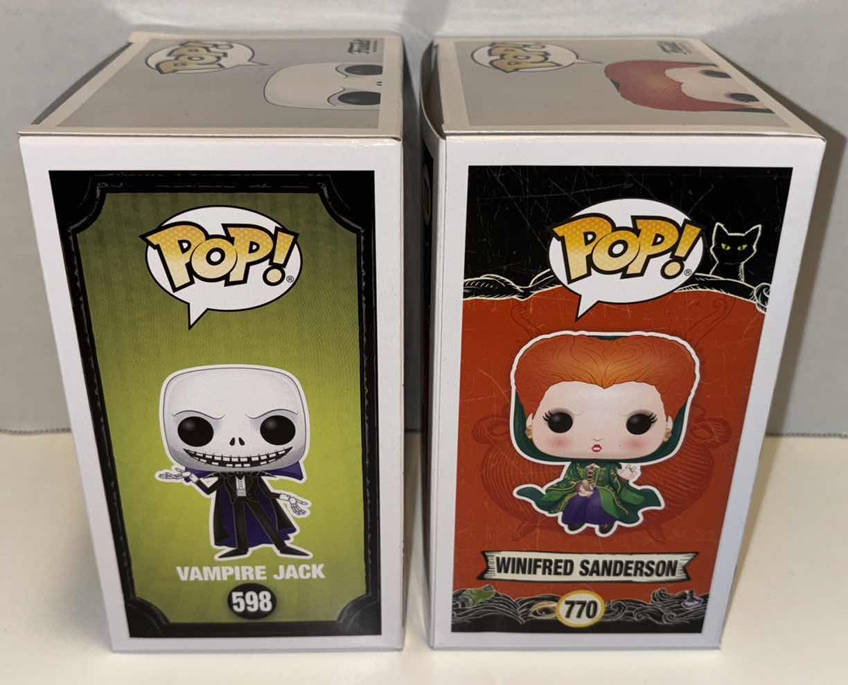 Photo 1 of NEW FUNKO POP! DISNEY VINYL FIGURE MIXED 6-PACK, NIGHTMARE BEFORE CHRISTMAS #598 VAMPIRE JACK (3) & HOCUS POCUS #770 WINIFRED SANDERSON FLYING (3)