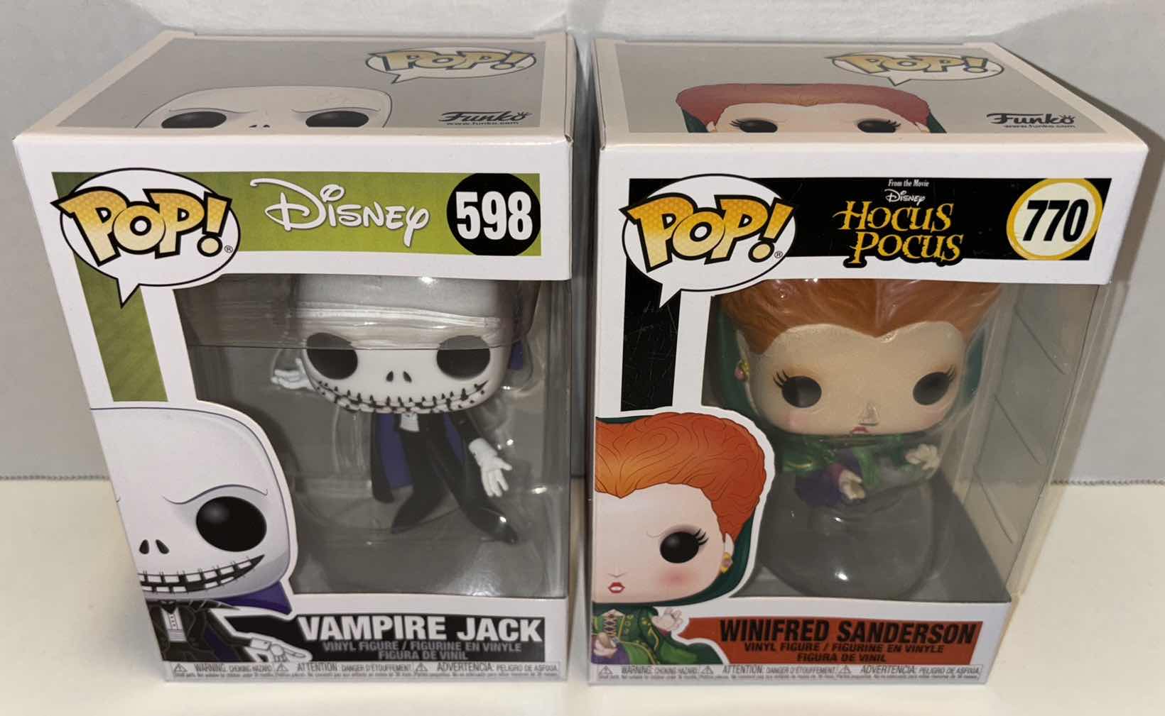 Photo 1 of NEW FUNKO POP! DISNEY VINYL FIGURE MIXED 6-PACK, NIGHTMARE BEFORE CHRISTMAS #598 VAMPIRE JACK (3) & HOCUS POCUS #770 WINIFRED SANDERSON FLYING (3)