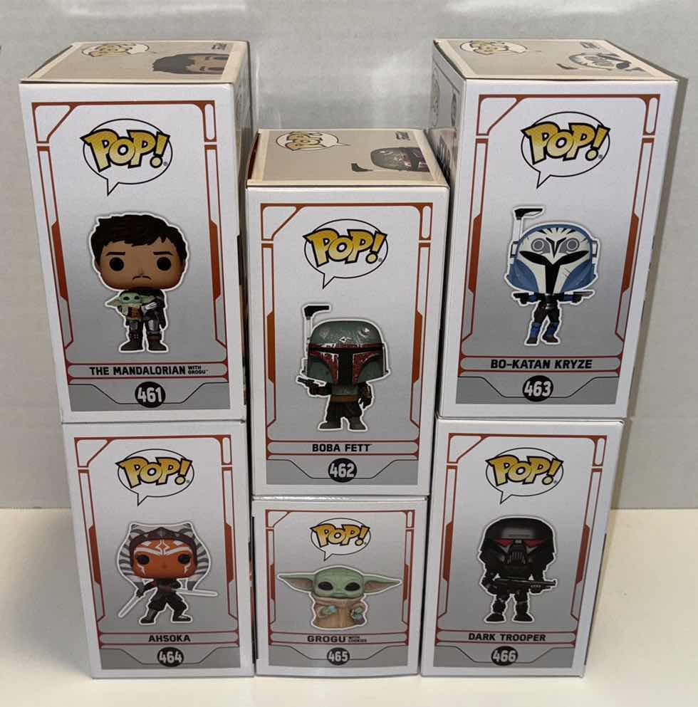 Photo 1 of NEW FUNKO POP! STAR WARS SET OF BOBBLE-HEAD VINYL FIGURE 6-PACK #’s 461, 462, 463, 464, 465, & 466