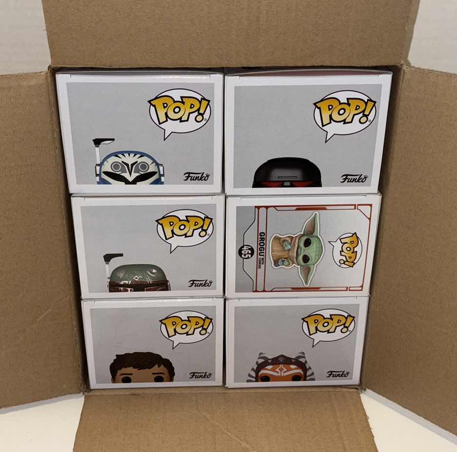 Photo 1 of NEW FUNKO POP! STAR WARS SET OF BOBBLE-HEAD VINYL FIGURE 6-PACK #’s 461, 462, 463, 464, 465, & 466