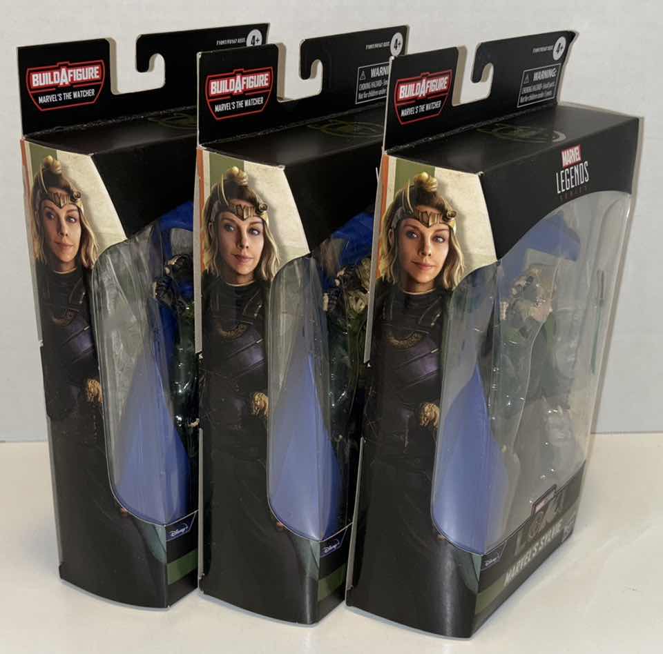 Photo 1 of NEW HASBRO MARVEL STUDIOS LEGENDS SERIES LOKI 3-PACK ACTION FIGURE & ACCESSORIES, “MARVEL’S SYLVIE”