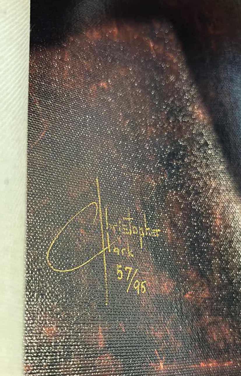 Photo 1 of NEW ACME ARCHIVES DIRECT STAR WARS OFFICIALLY LICENSED 22” X 16.5” GICLEE ON ROLLED CANVAS W/COA, “AN UNLIKELY FRIEND” BY CHRISTOPHER CLARK, #57 OF 95 PC HAND-NUMBERED EDITION (SKU: SWM1286)