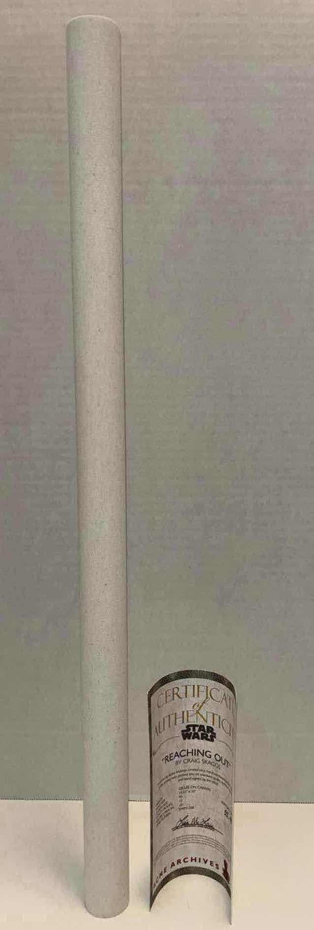 Photo 1 of NEW ACME ARCHIVES DIRECT STAR WARS OFFICIALLY LICENSED 15.55” X 20” SIGNED GICLEE ON ROLLED CANVAS W/COA, “REACHING OUT” BY CRAIG SKAGGS, #58 OF 95 PC HAND-NUMBERED EDITION (SKU: SWM1268)