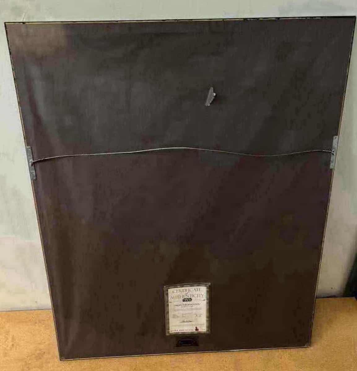 Photo 1 of NEW 31” X 37” FRAMED ACME ARCHIVES DIRECT STAR WARS OFFICIALLY LICENSED 23” X 30” LARGE FINE ART GICLEE ON ROLLED CANVAS W/COA, “FROM THE SHADOWS” BY SANTI CASAS, #15 OF 50 PC HAND-NUMBERED SIGNED EDITION (SKU: SWRJI790)