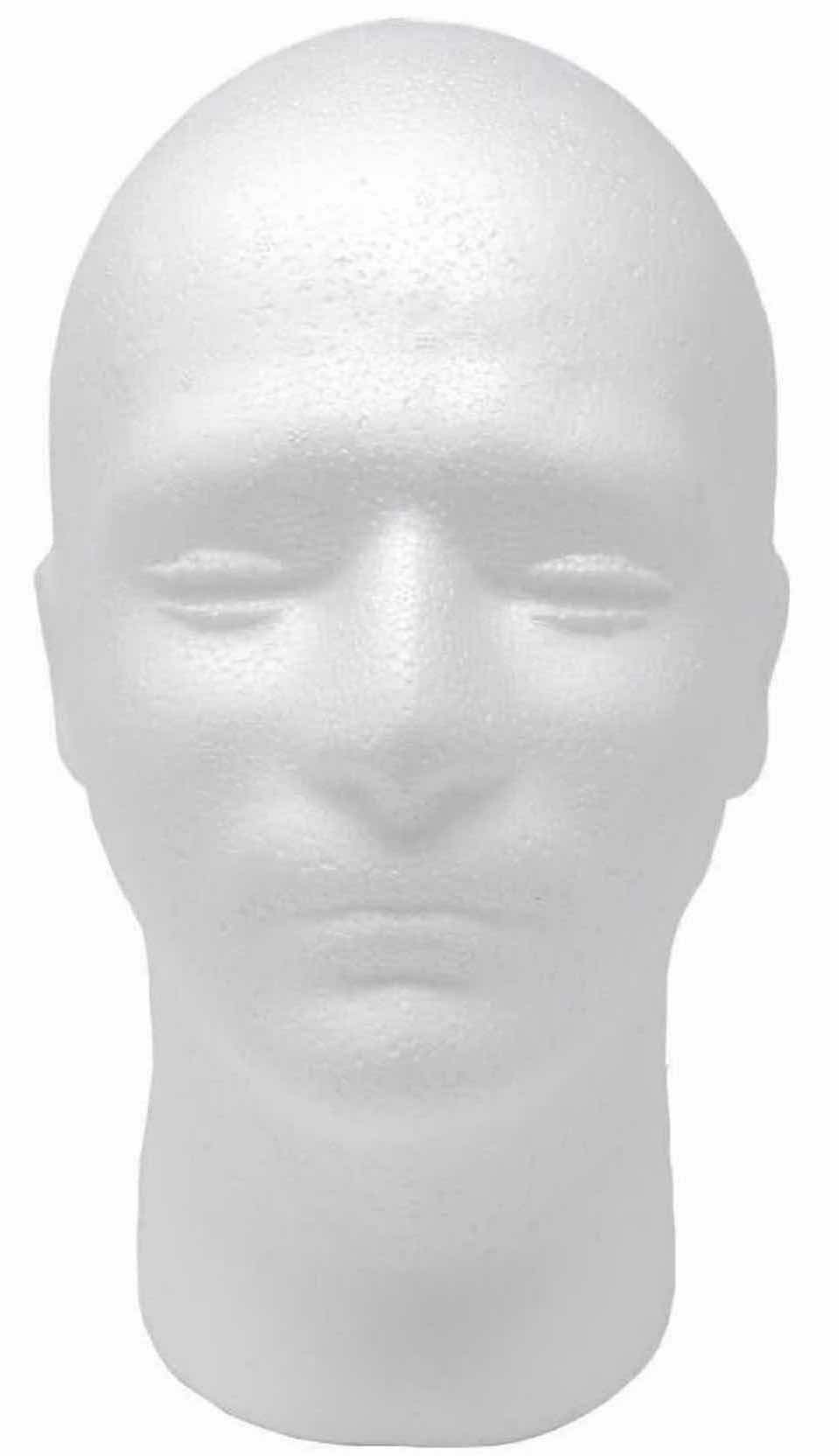 Photo 1 of A-1 PACIFIC STORE 11” MALE STYROFOAM MANNEQUIN HEAD FOR MULTIPURPOSE WIG/DISPLAY STAND (3)
