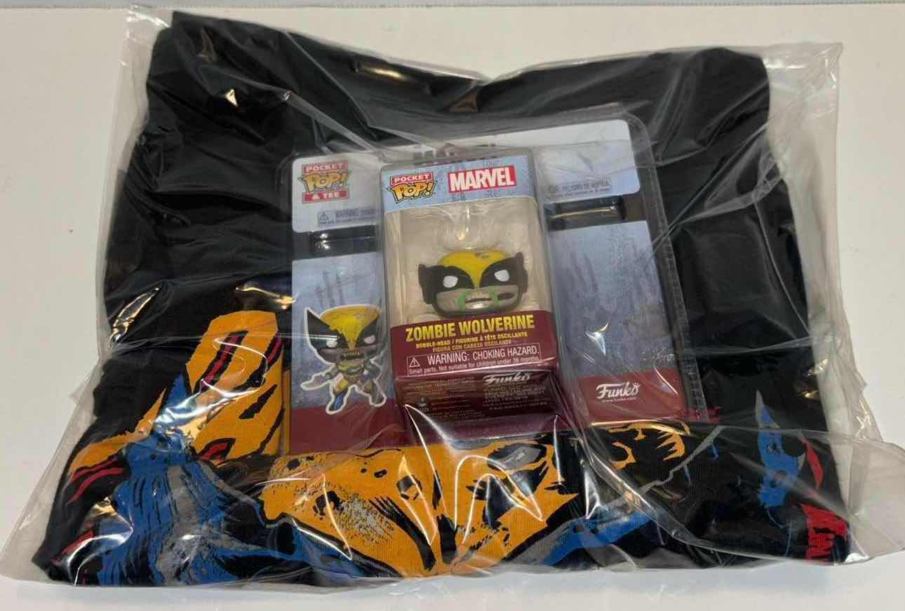 Photo 2 of NEW FUNKO POCKET POP! & TEE, “ZOMBIE WOLVERINE” T-SHIRT & POP! MINI FIGURE (BLACK, SIZE SMALL)