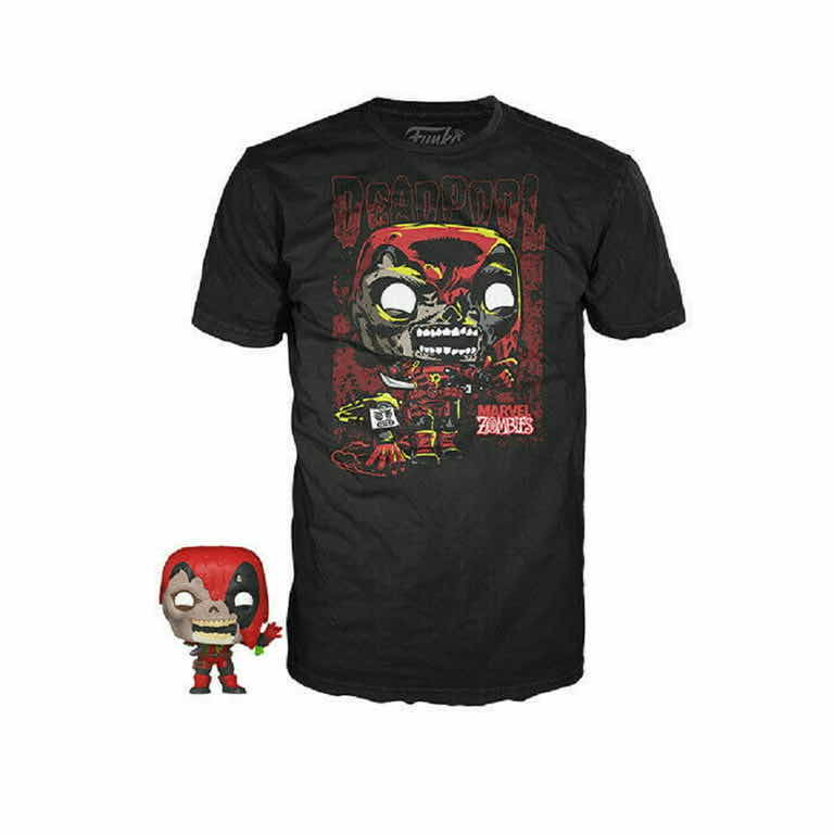 Photo 1 of NEW FUNKO POCKET POP! & TEE, “ZOMBIE DEADPOOL” T-SHIRT & POP! MINI FIGURE (BLACK, SIZE LARGE)