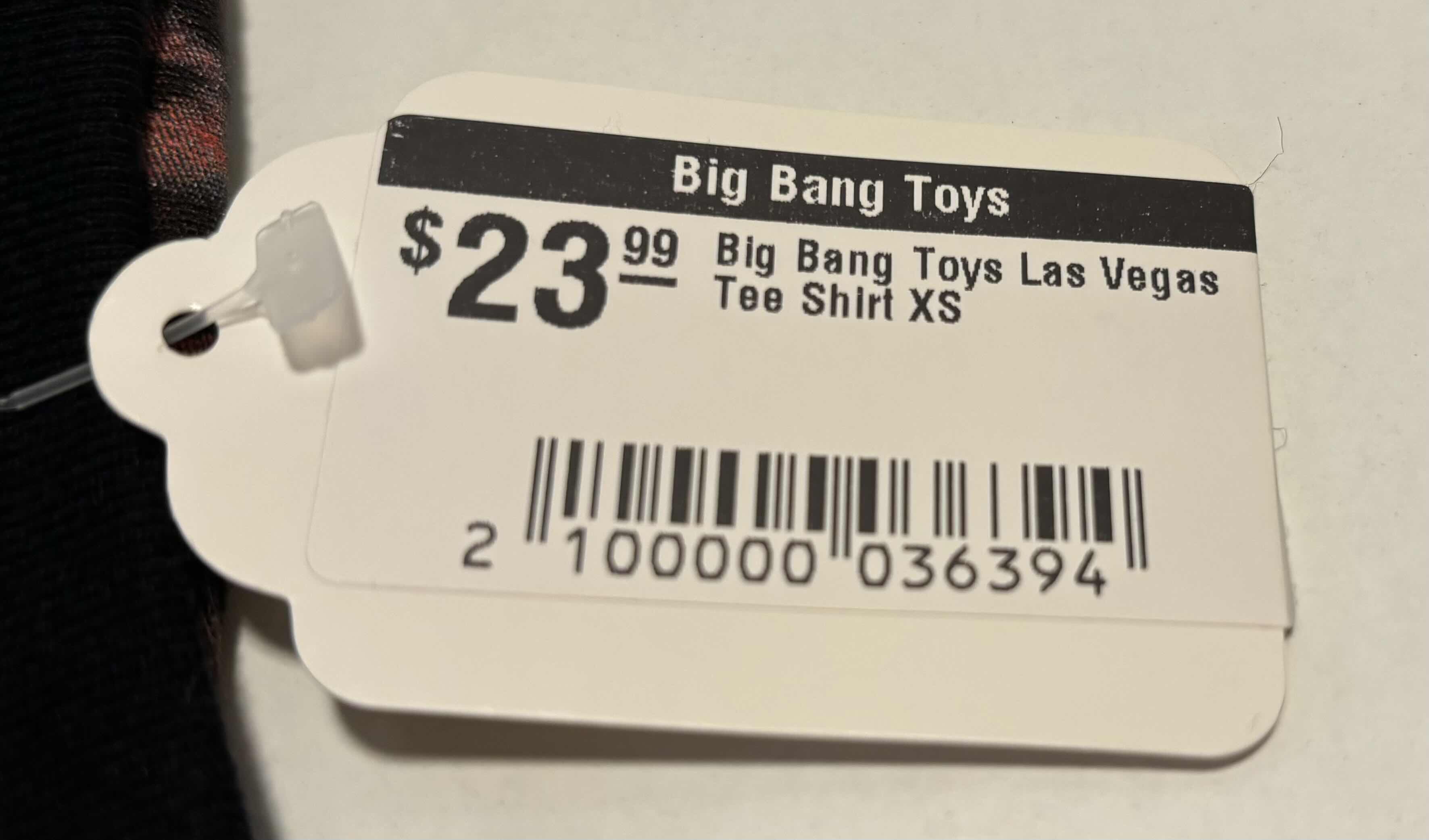 Photo 3 of NEW BIG BANG TOYS LAS VEGAS T-SHIRT (BLACK, SIZE EXTRA SMALL)