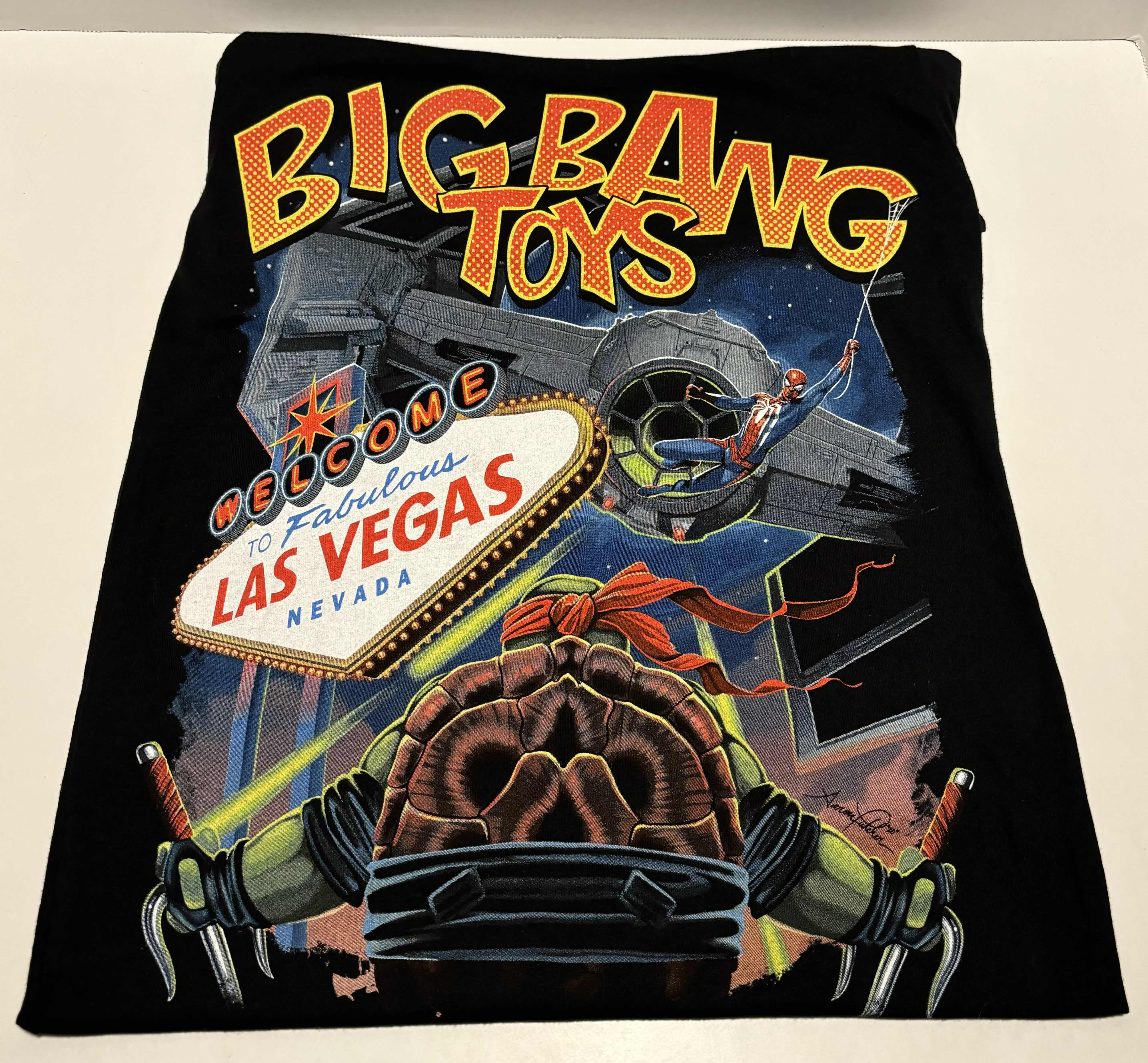Photo 1 of NEW BIG BANG TOYS LAS VEGAS T-SHIRT (BLACK, SIZE SMALL)