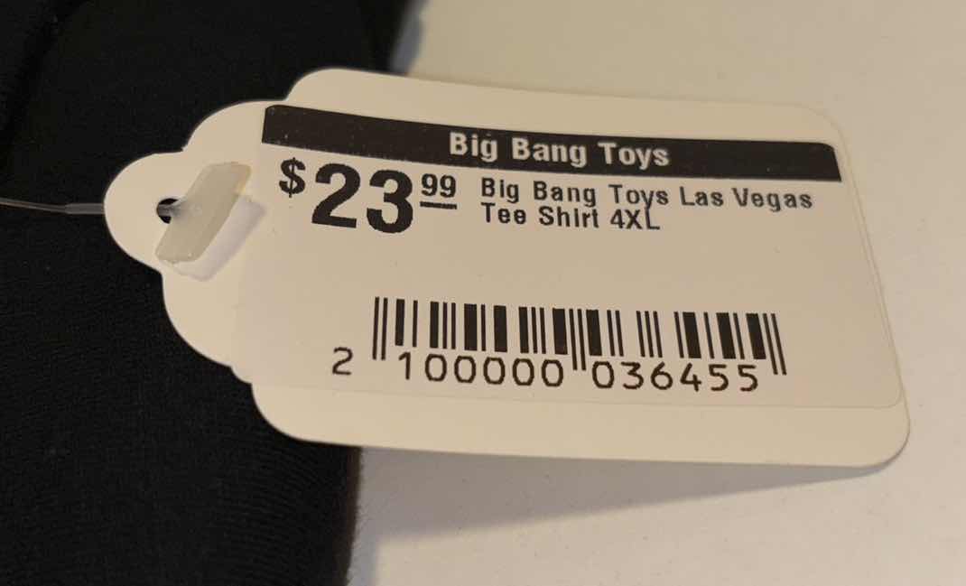 Photo 1 of NEW BIG BANG TOYS LAS VEGAS T-SHIRT (BLACK, SIZE 4XL)