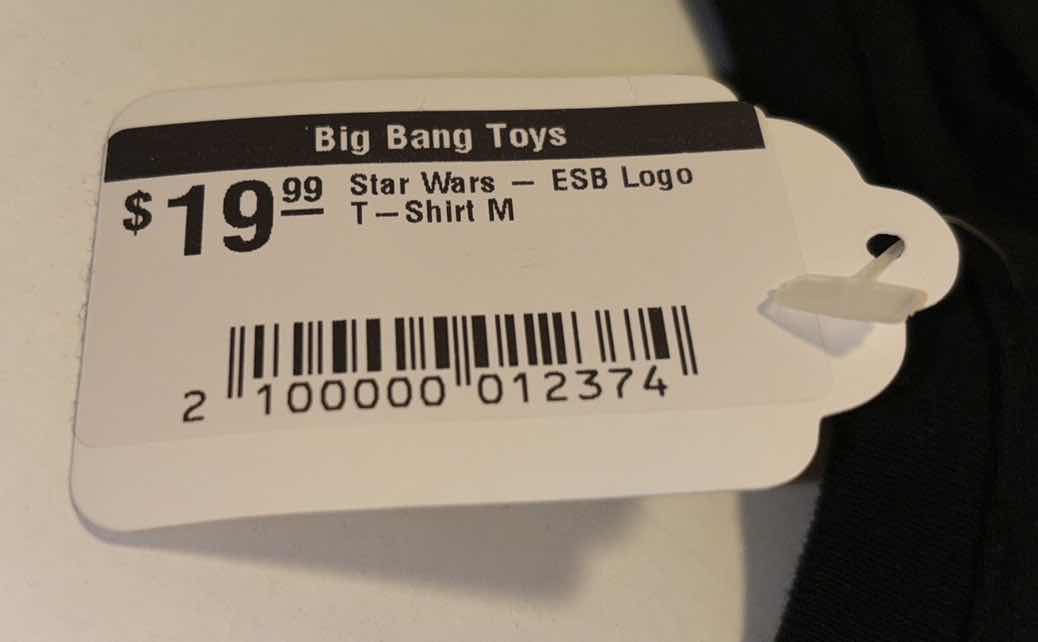 Photo 1 of NEW STAR WARS THE EMPIRE STRIKES BACK T-SHIRT (BLACK, MEDIUM)