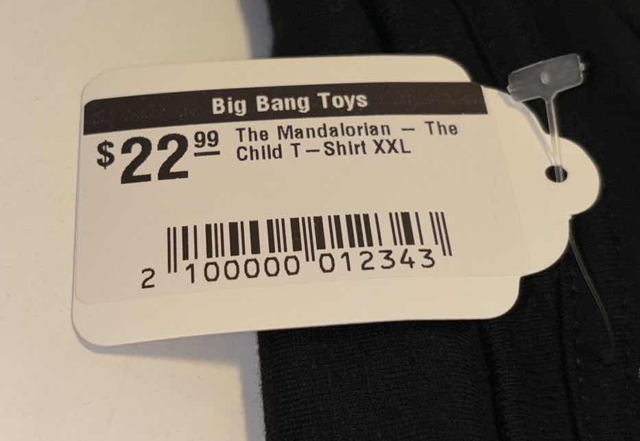 Photo 1 of NEW STAR WARS THE MANDALORIAN THE CHILD T-SHIRT (BLACK, 2XL)