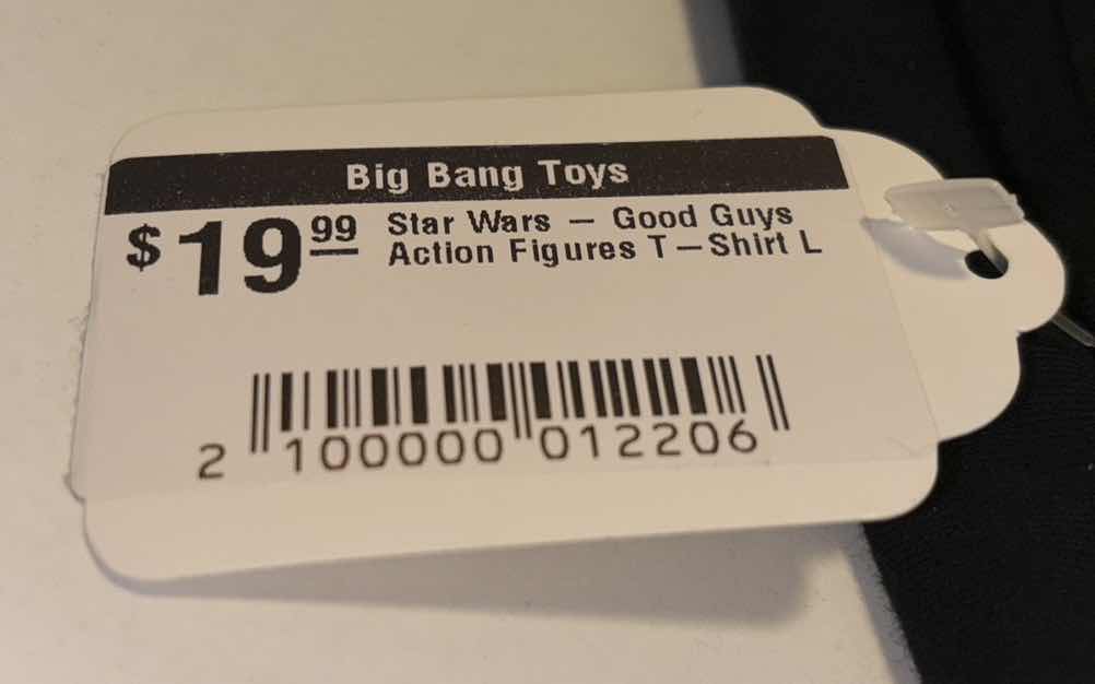 Photo 2 of NEW STAR WARS GOOD GUYS ACTION FIGURE T-SHIRT (BLACK, LARGE)