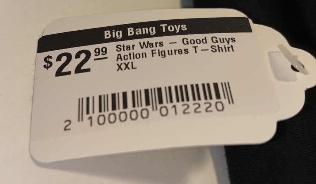 Photo 1 of NEW STAR WARS GOOD GUYS ACTION FIGURE T-SHIRT (BLACK, 2XL)