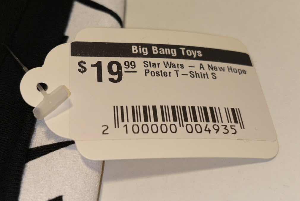 Photo 1 of NEW STAR WARS A NEW HOPE POSTER T-SHIRT (BLACK, SMALL)