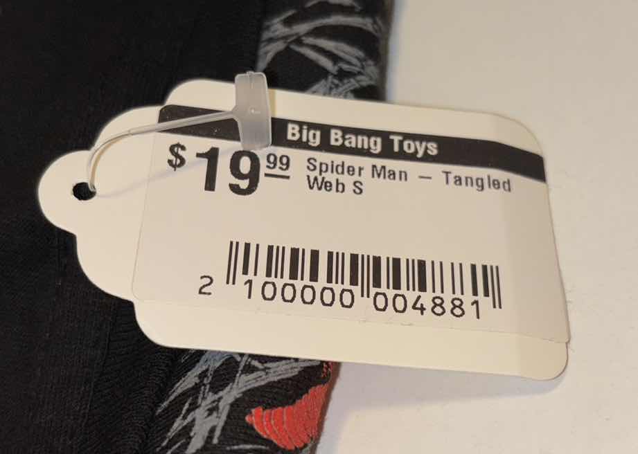 Photo 1 of NEW SPIDER-MAN TANGLED WEB T-SHIRT (BLACK, SMALL)