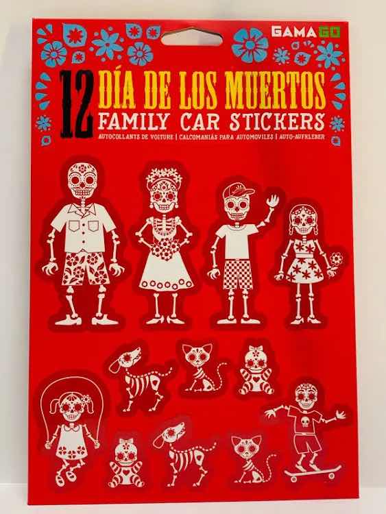 Photo 1 of NEW GAMAGO 12 CT DIA DE LOS MUERTOS FAMILY CAR STICKERS 5-PACK BUNDLE