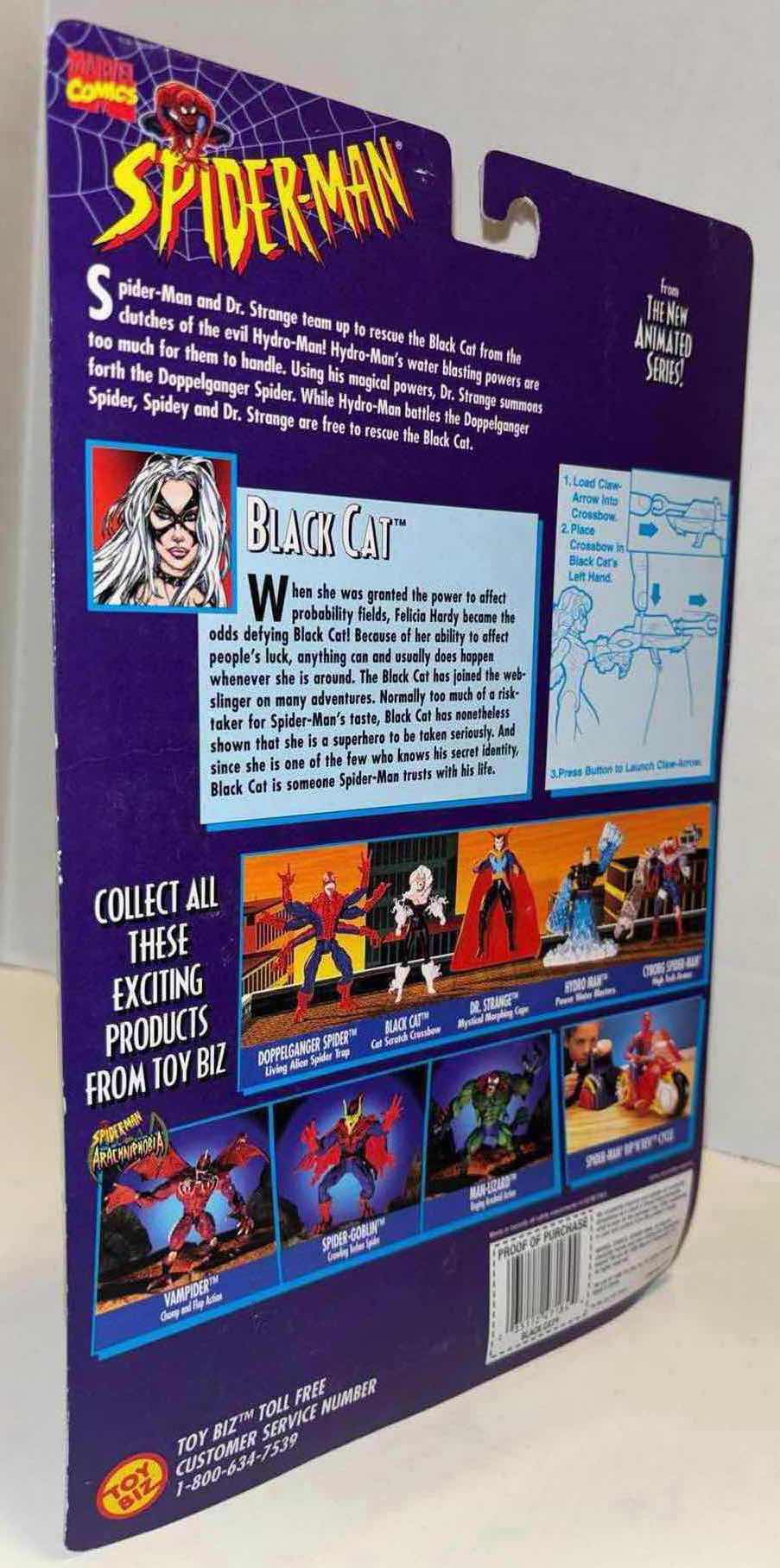 Photo 3 of NEW 1996/1997 TOY BIZ MARVEL COMICS SPIDER-MAN 2-PACK BUNDLE ACTION FIGURES & ACCESSORIES “SPIDER-WARS BLACK CAT” & “ELECTRO”