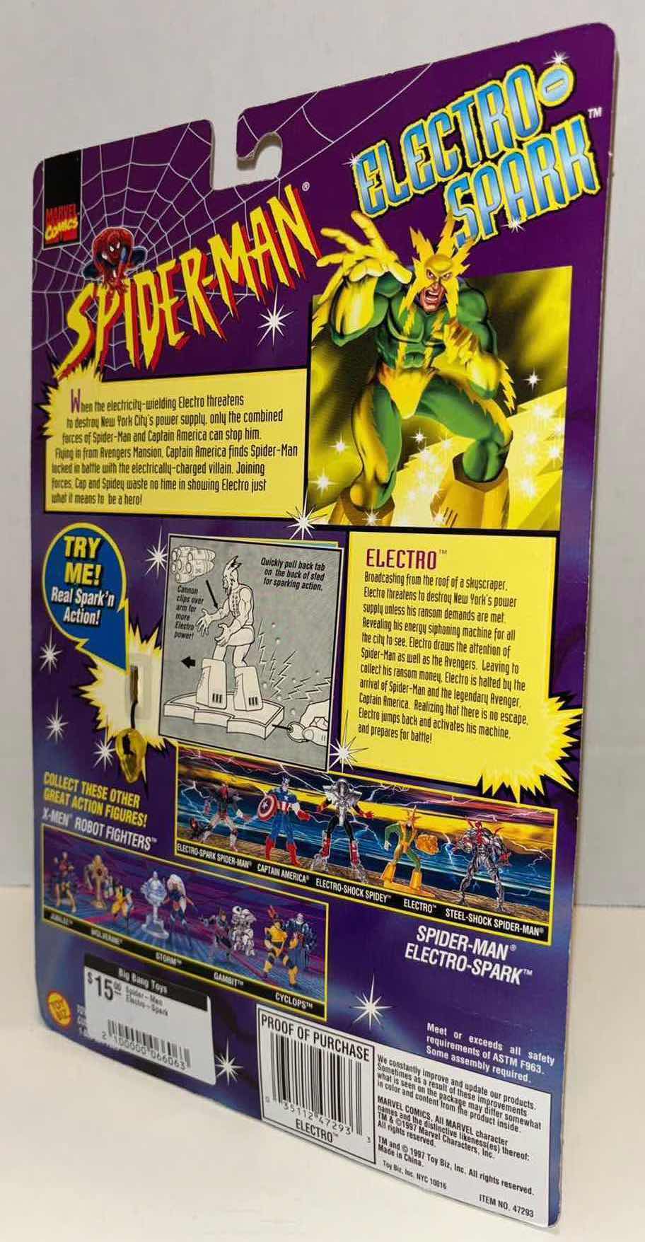 Photo 5 of NEW 1996/1997 TOY BIZ MARVEL COMICS SPIDER-MAN 2-PACK BUNDLE ACTION FIGURES & ACCESSORIES “SPIDER-WARS BLACK CAT” & “ELECTRO”