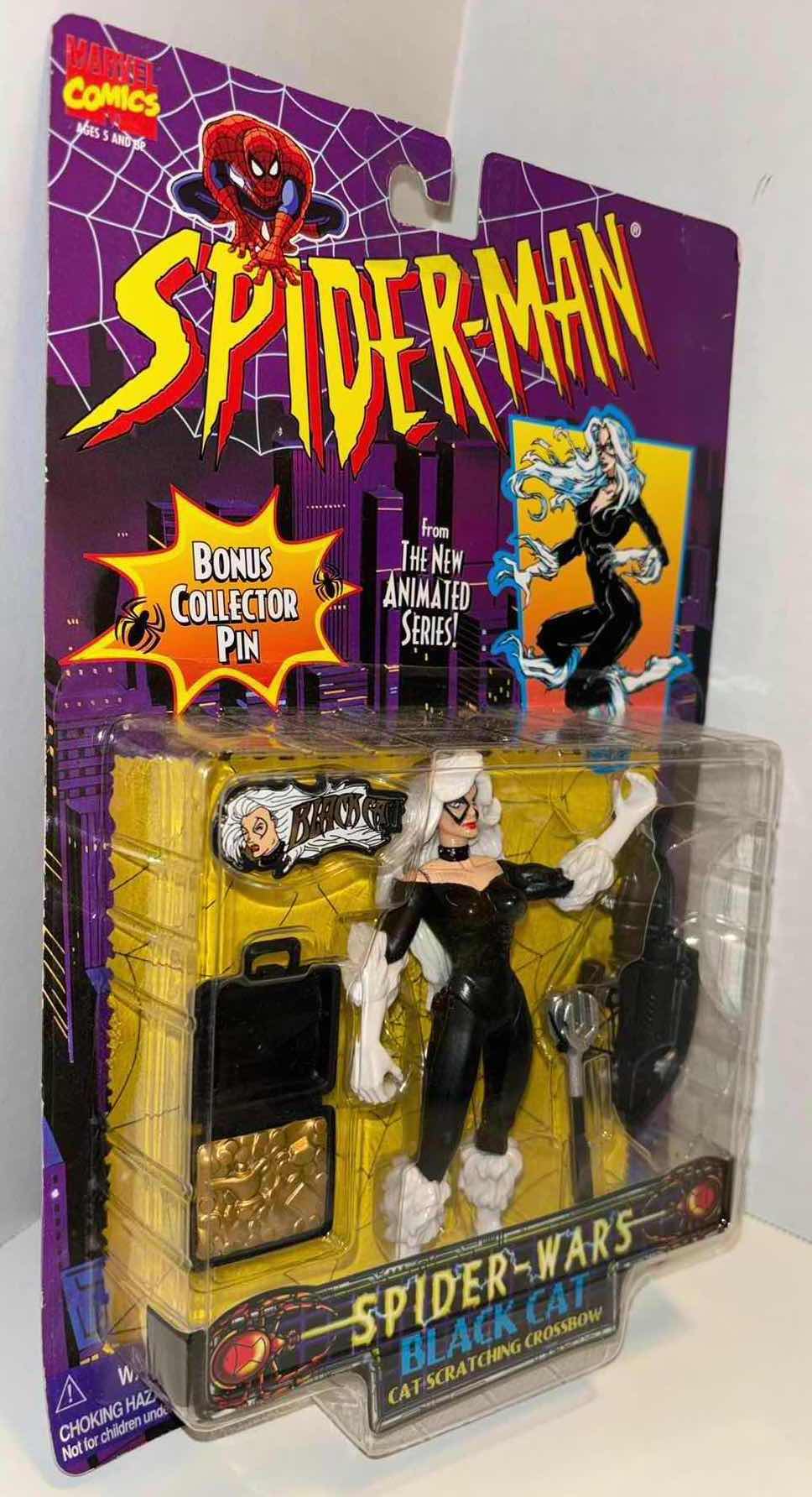 Photo 1 of NEW 1996/1997 TOY BIZ MARVEL COMICS SPIDER-MAN 2-PACK BUNDLE ACTION FIGURES & ACCESSORIES “SPIDER-WARS BLACK CAT” & “ELECTRO”