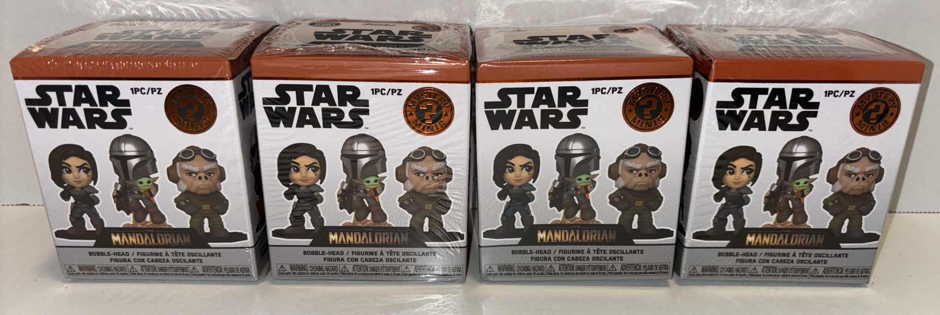 Photo 1 of $NEW FUNKO STAR WARS THE MANDALORIAN MYSTERY MINIS BOBBLE-HEAD FIGURE 4-PACK BUNDLE