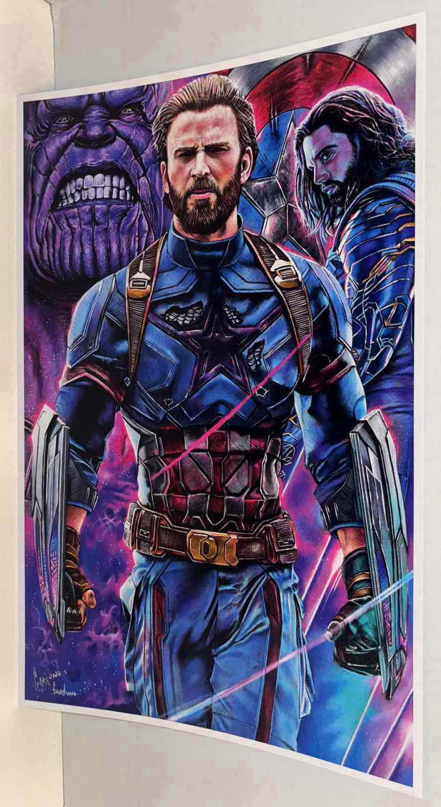 Photo 1 of VICTOR GARDUNO “THE PATRIOTS 2” 11” X 17” INFINITY GLOSS UNFRAMED PRINT W EMBOSSED SEAL, DIGITAL SIGNATURE & OFFICIAL SIGNATURE W COA INCLUDED, STORED IN A RIGID PRINT PROTECTOR SLEEVE