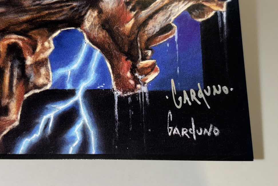 Photo 1 of VICTOR GARDUNO “DARK RAIN”  11” X 17” INFINITY GLOSS UNFRAMED PRINT W EMBOSSED SEAL, DIGITAL SIGNATURE & OFFICIAL SIGNATURE W COA INCLUDED, STORED IN A RIGID PRINT PROTECTOR SLEEVE