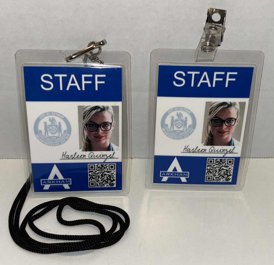 Photo 1 of DC SUICIDE SQUAD ARHAM ASYLUM DR. HARLEEN QUINZEL ID BADGE (2)