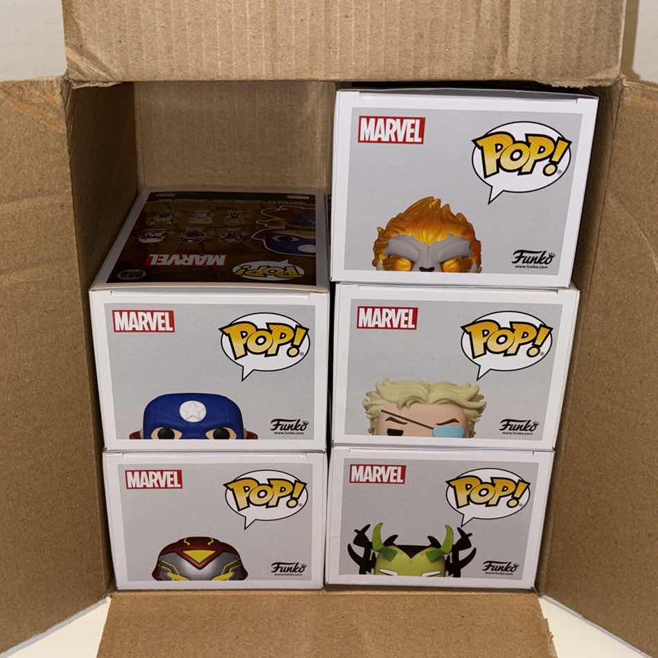 Photo 1 of NEW FUNKO POP! MARVEL INFINITY WARPS BOBBLE-HEAD VINYL FIGURE 5-PACK BUNDLE, COMPLETE SET #857, #858, #860, #861, #862
