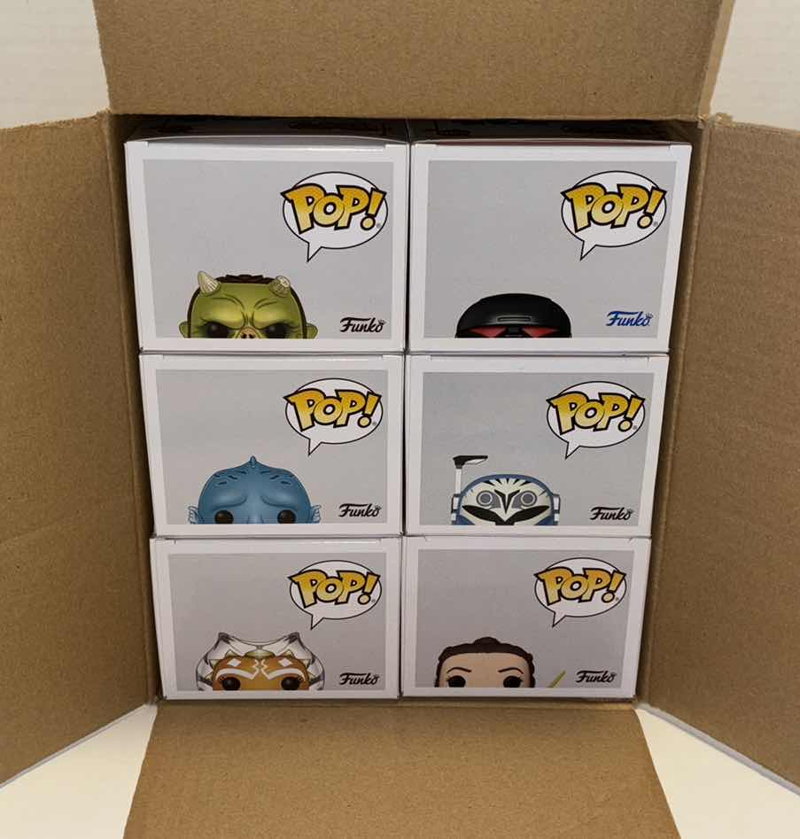 Photo 1 of NEW FUNKO POP! STAR WARS BOBBLE-HEAD VINYL FIGURE 6-PACK MIXED BUNDLE, #268, #404, #406, #432, #463, #488