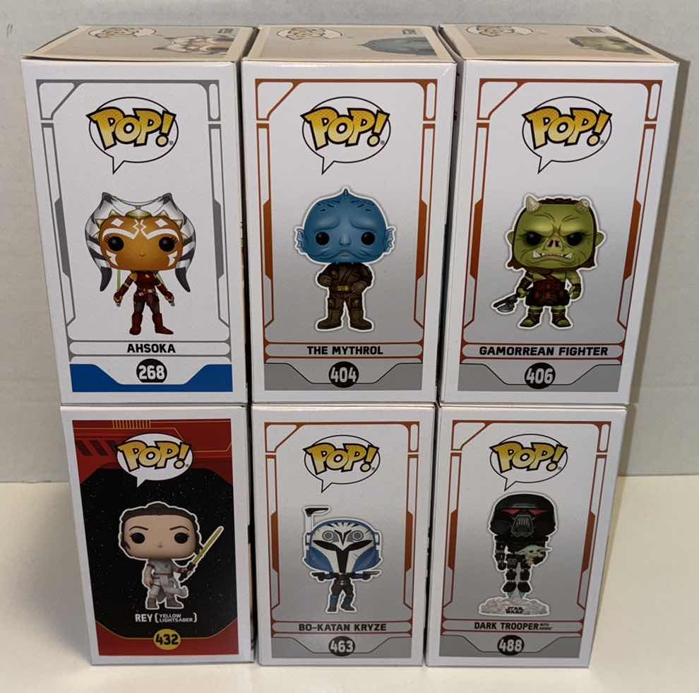 Photo 2 of NEW FUNKO POP! STAR WARS BOBBLE-HEAD VINYL FIGURE 6-PACK MIXED BUNDLE, #268, #404, #406, #432, #463, #488