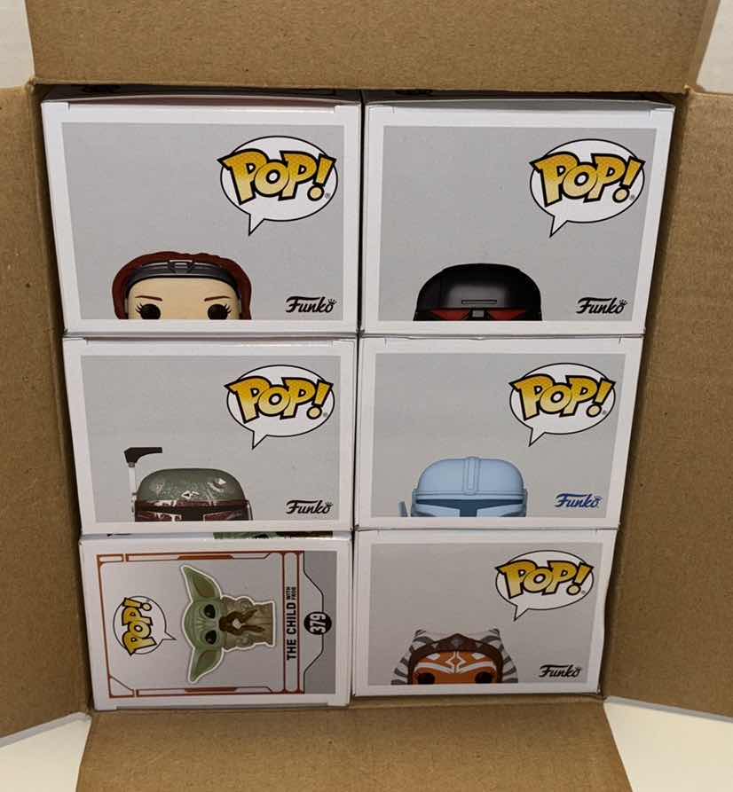 Photo 1 of NEW FUNKO POP! STAR WARS BOBBLE-HEAD VINYL FIGURE 6-PACK MIXED BUNDLE, #345, #379, #462, #463, #464, #466