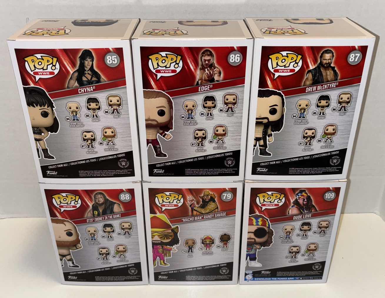 Photo 1 of NEW FUNKO POP! WWE VINYL FIGURE 6-PACK MIXED BUNDLE, #85, #86, #87, #88, #79, #109