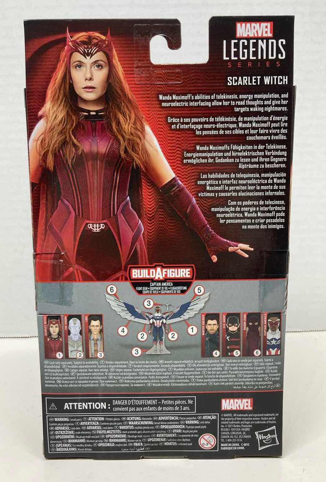 Photo 1 of NEW MARVEL LEGEND SERIES WANDA VISION ACTION FIGURE, SCARLET WITCH