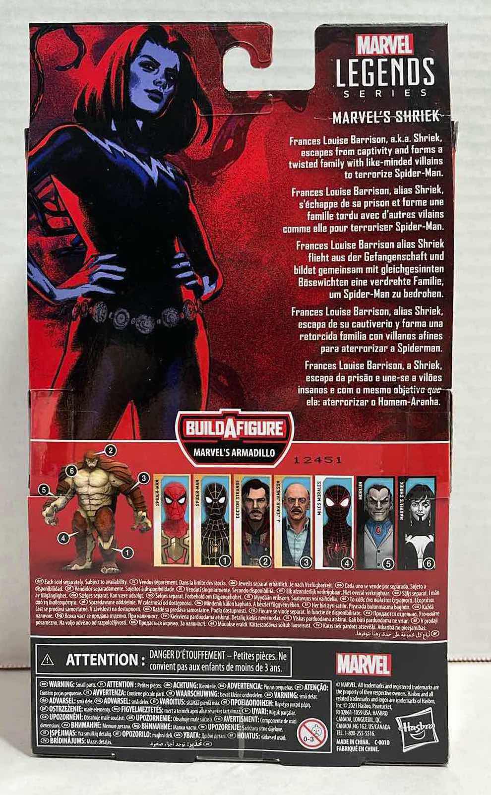 Photo 1 of NEW MARVEL LEGENDS SERIES SPIDER-MAN ACTION FIGURE, MARVEL’S SHRIEK