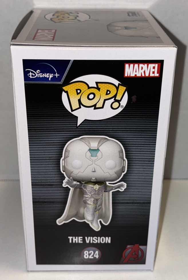 Photo 1 of NEW FUNKO POP! MARVEL STUDIOS BOBBLE-HEAD FIGURE, WANDA VISION #824 THE VISION