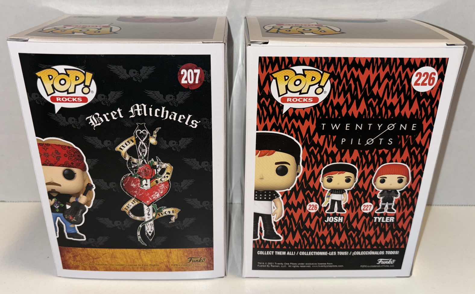 Photo 1 of NEW FUNKO POP! ROCKS VINYL FIGURE 2-PACK,  #207 BRET MICHAELS & TWENTYONE PILOTS #226 JOSH