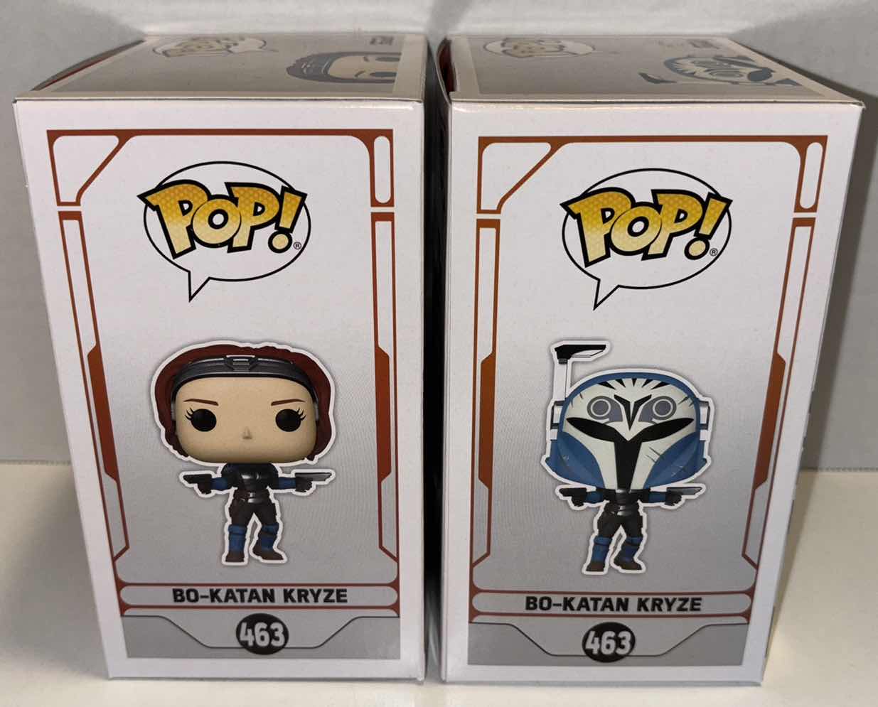 Photo 2 of NEW FUNKO POP! STAR WARS BOBBLE-HEAD FIGURE 2-PACK, CHASE LIMITED EDITION #463 BO-KATAN KRYZE (UNMASKED) & #463 BO-KATAN KRYZE (MASKED)