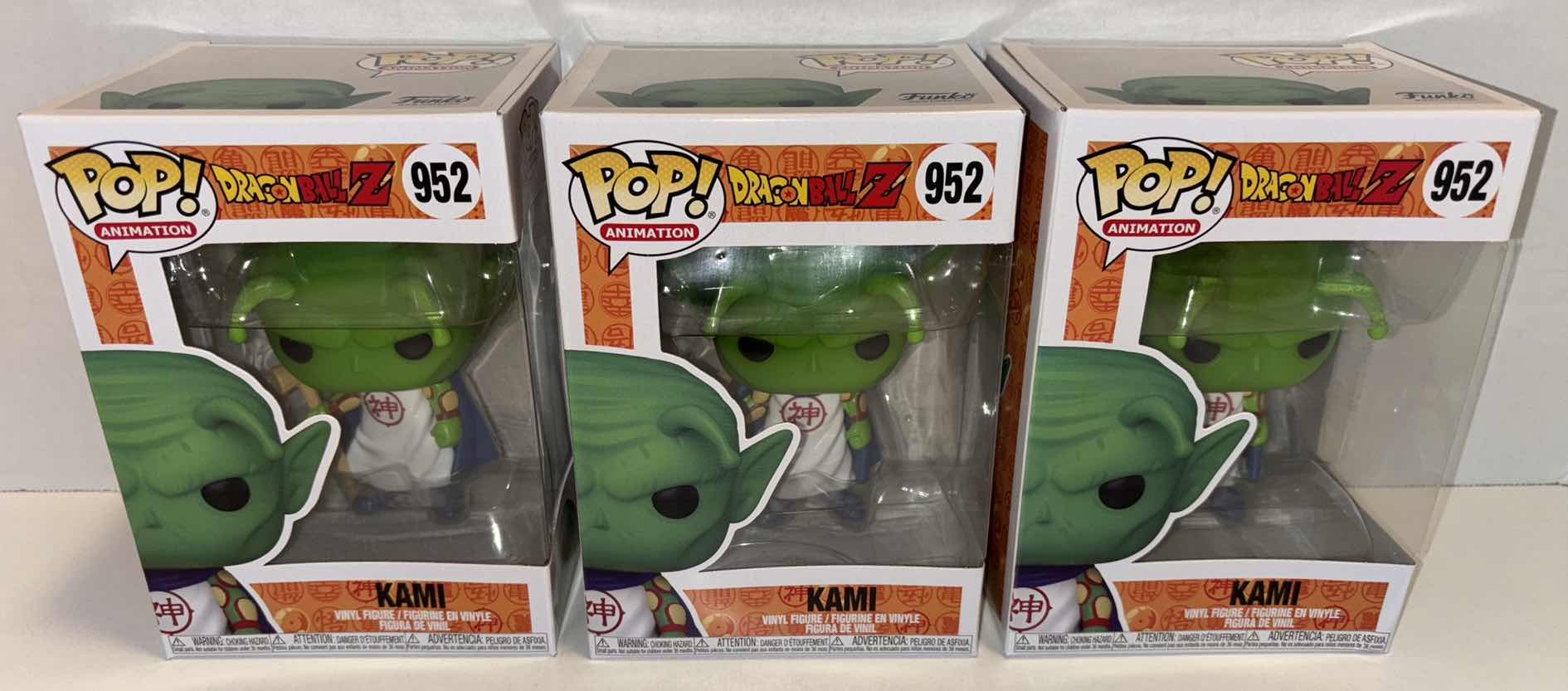 Photo 1 of NEW FUNKO POP! ANIMATION DRAGONBALL Z VINYL FIGURE 3-PACK, #952 KAMI