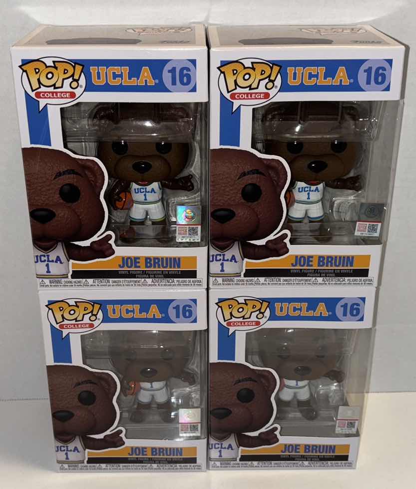 Photo 1 of NEW FUNKO POP! COLLEGE MASCOT 4-PACK VINYL FIGURE, UCLA #16 JOE BRUIN
