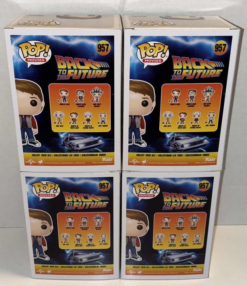 Photo 1 of NEW FUNKO POP! MOVIES 4-PACK VINYL FIGURE, BACK TO THE FUTURE #957 MARTY 1955