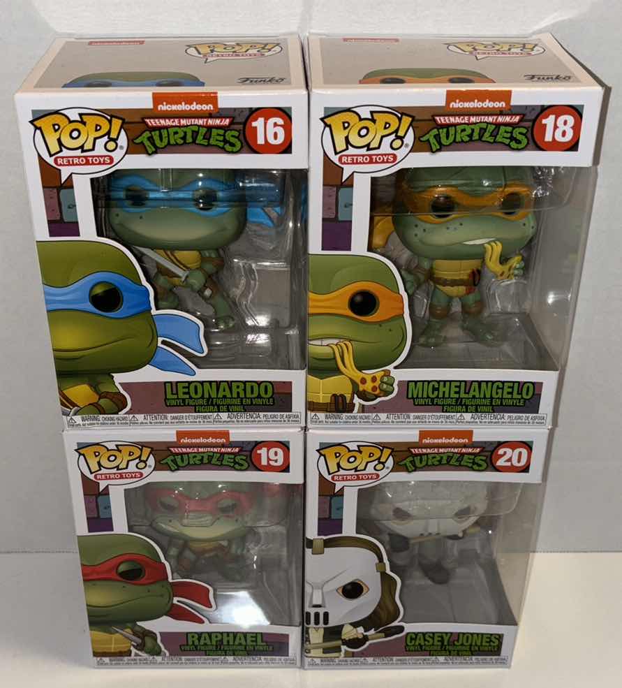 Photo 1 of NEW FUNKO POP! RETRO TOYS TMNT 4-PACK VINYL FIGURE, #16, #18, #19 & #20