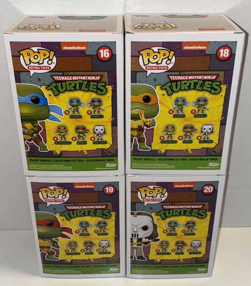 Photo 3 of NEW FUNKO POP! RETRO TOYS TMNT 4-PACK VINYL FIGURE, #16, #18, #19 & #20